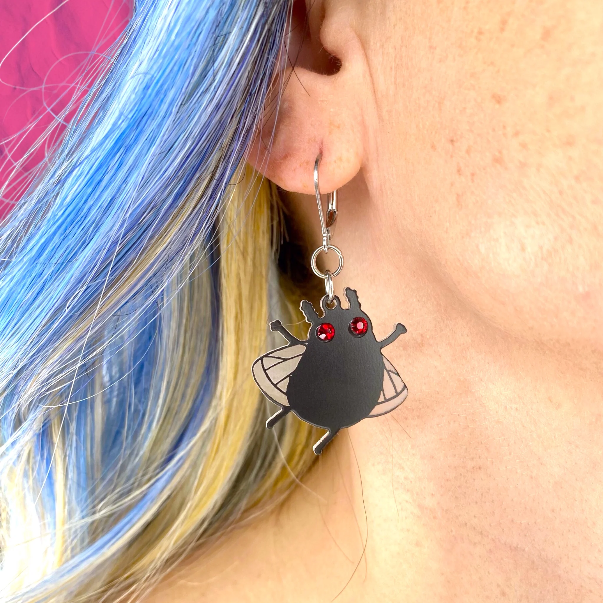 Cryptid Club Mothman Dangle Earrings - Image 2