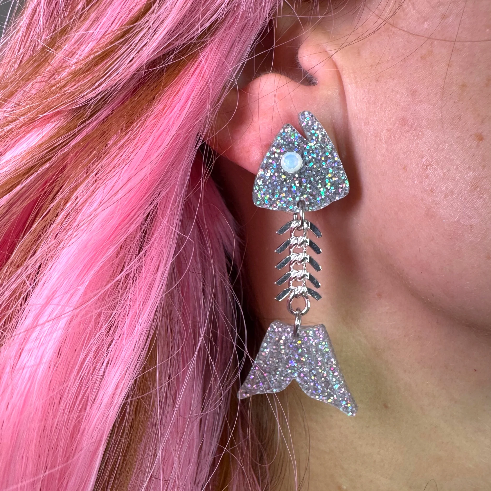 Gill-ty Pleasure Fish Bone Earrings - Image 10