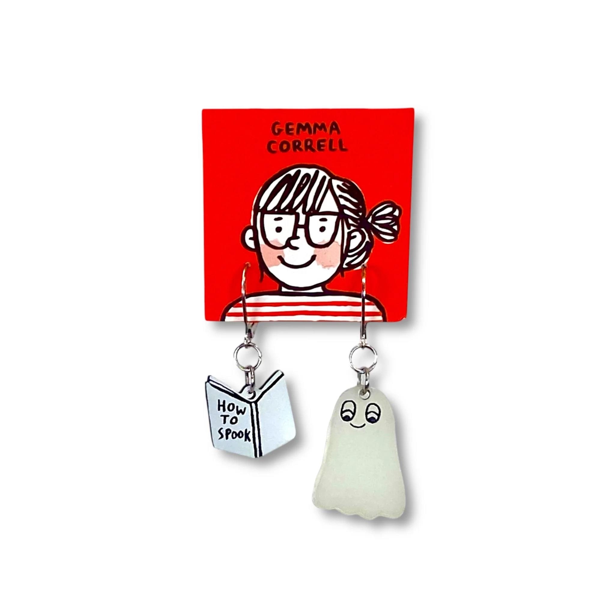 Gemma Correll How to Be Spooky Ghost Dangle Earrings
