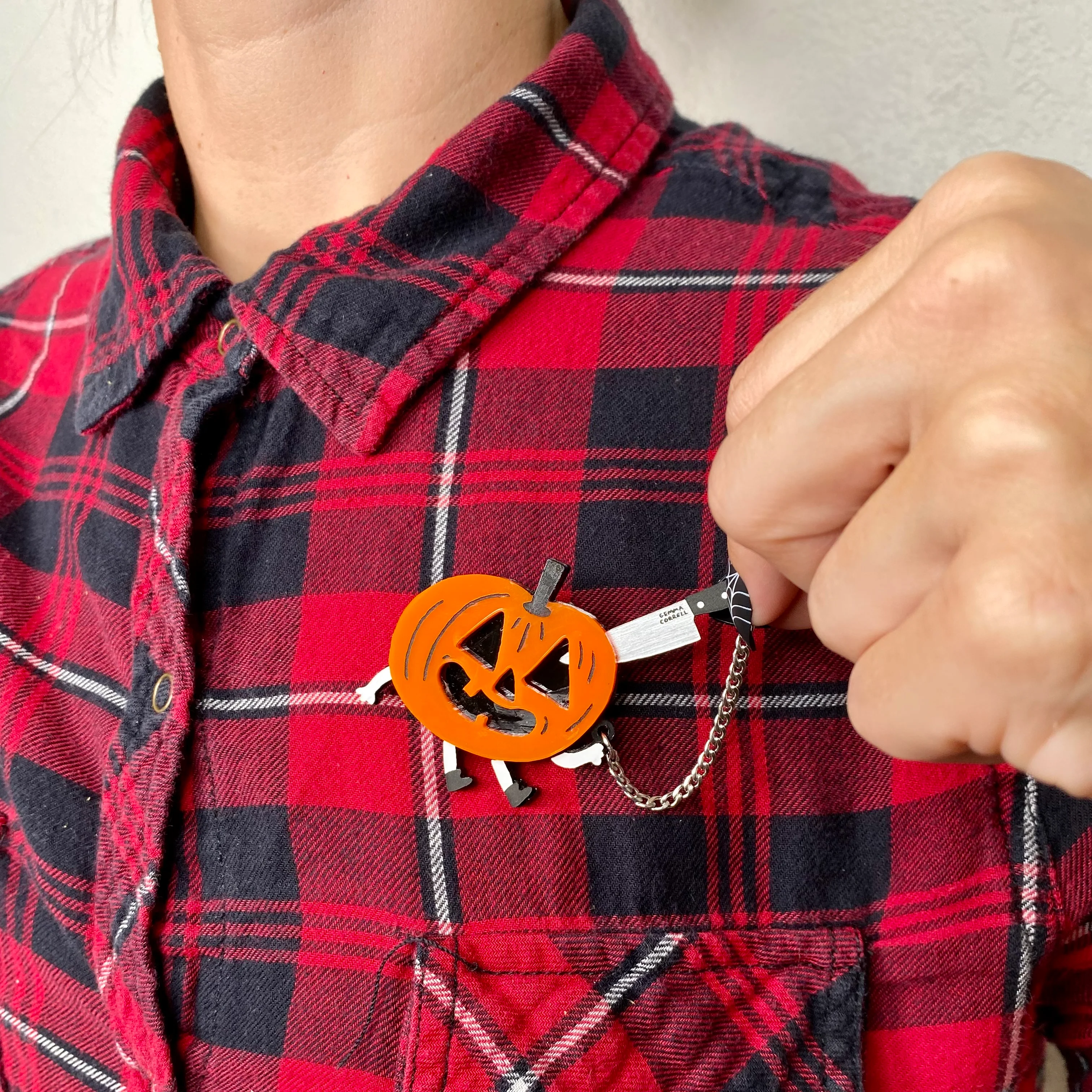 Gemma Correll Jack-O-Lantern Brooch - Image 3