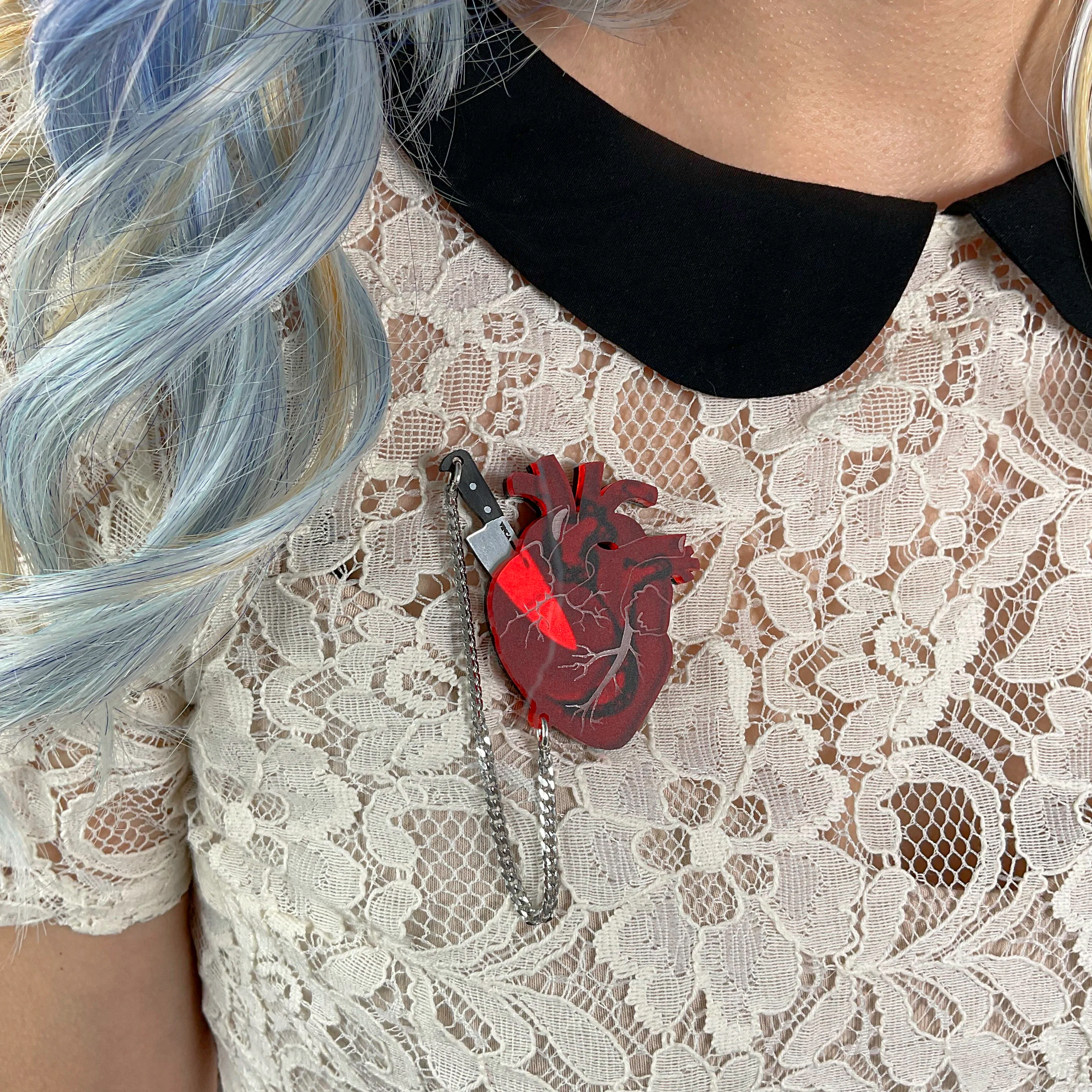 Heart of Aghast Brooch - Drop Dead Red - Image 3