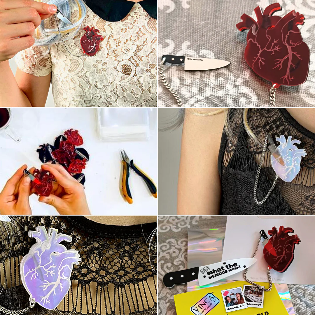 Heart of Aghast Brooch - Drop Dead Red - Image 5