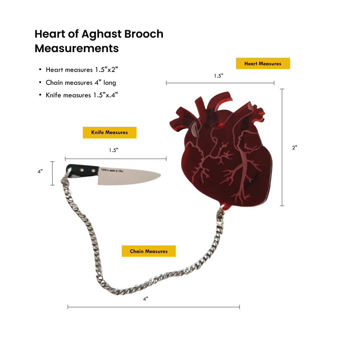 Heart of Aghast Brooch - Drop Dead Red - Image 7