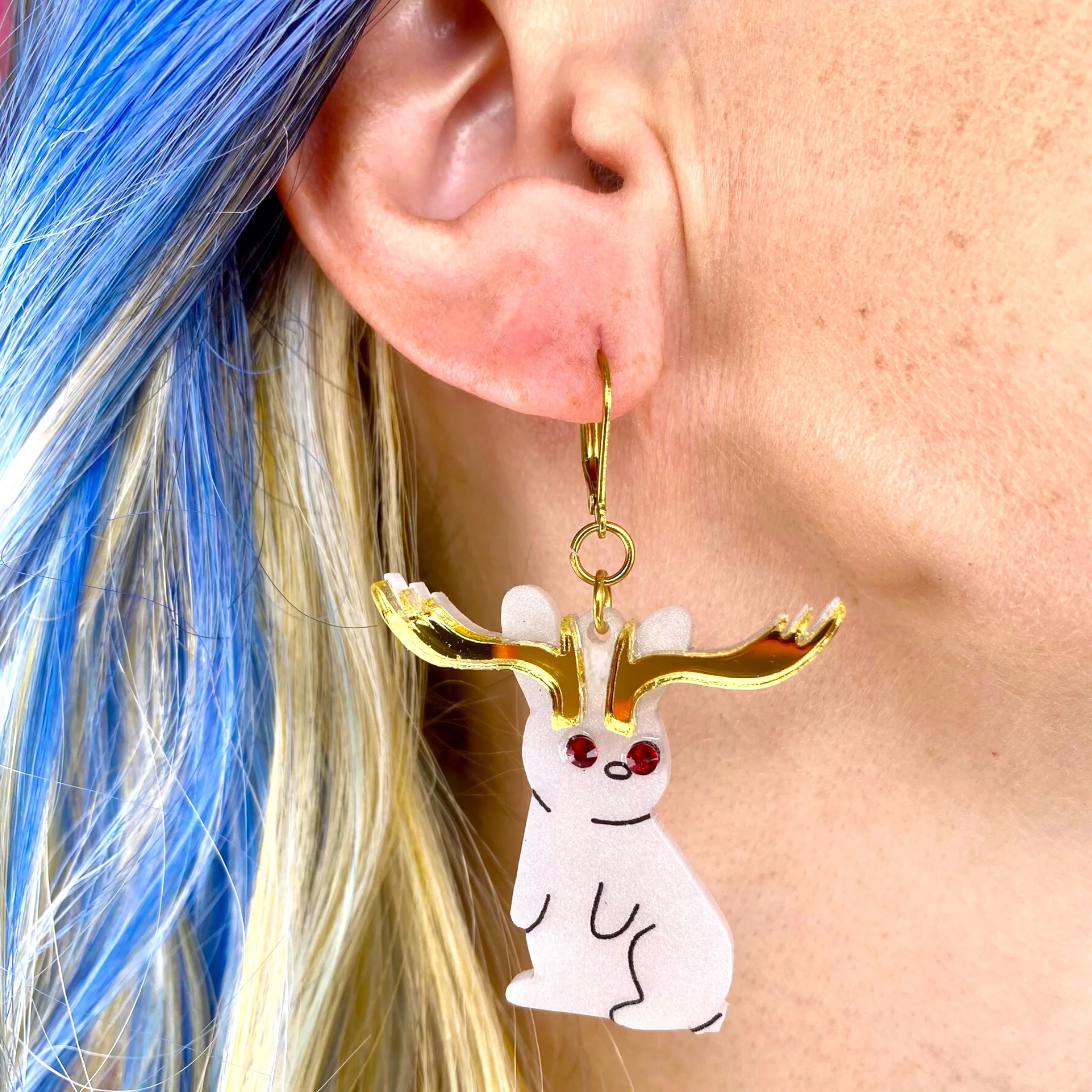Cryptid Club Jackalope Earrings - Image 2