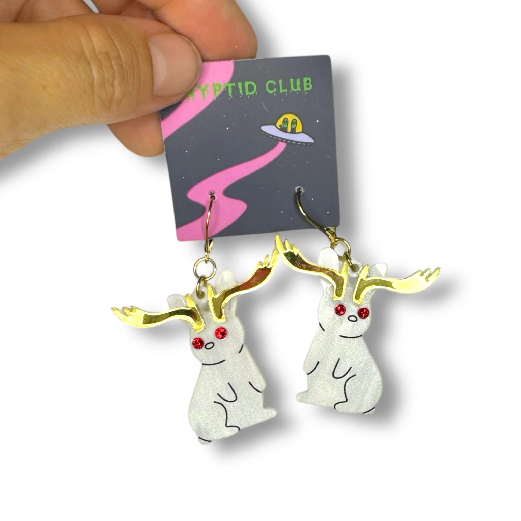 Cryptid Club Jackalope Earrings - Image 3