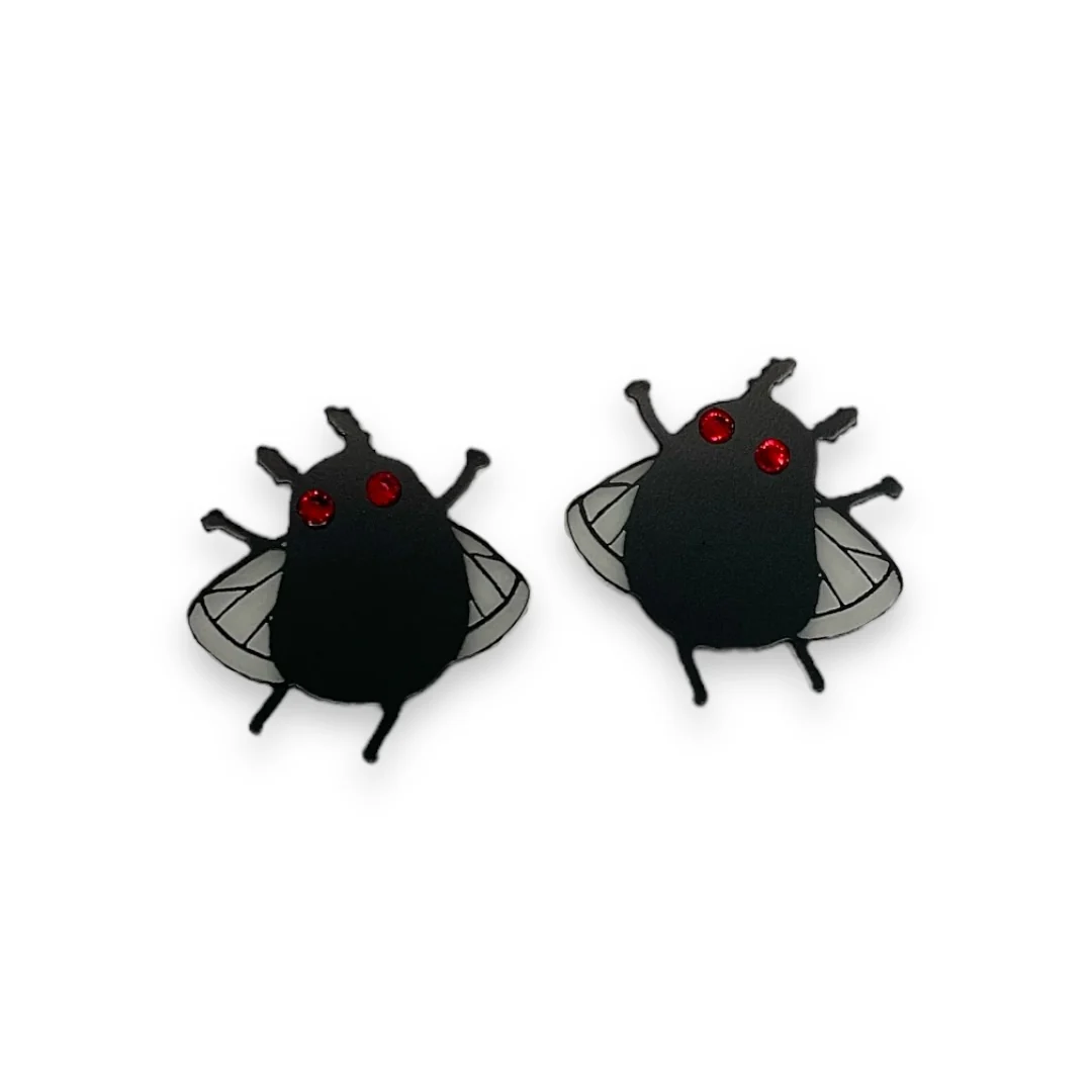 Cryptid Club Mothman Stud Earrings - Image 3