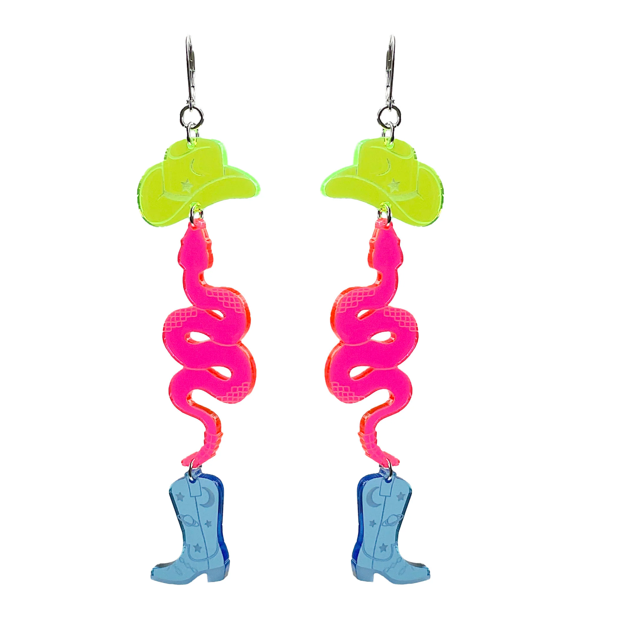 Neon Cowboy Earrings - Image 6