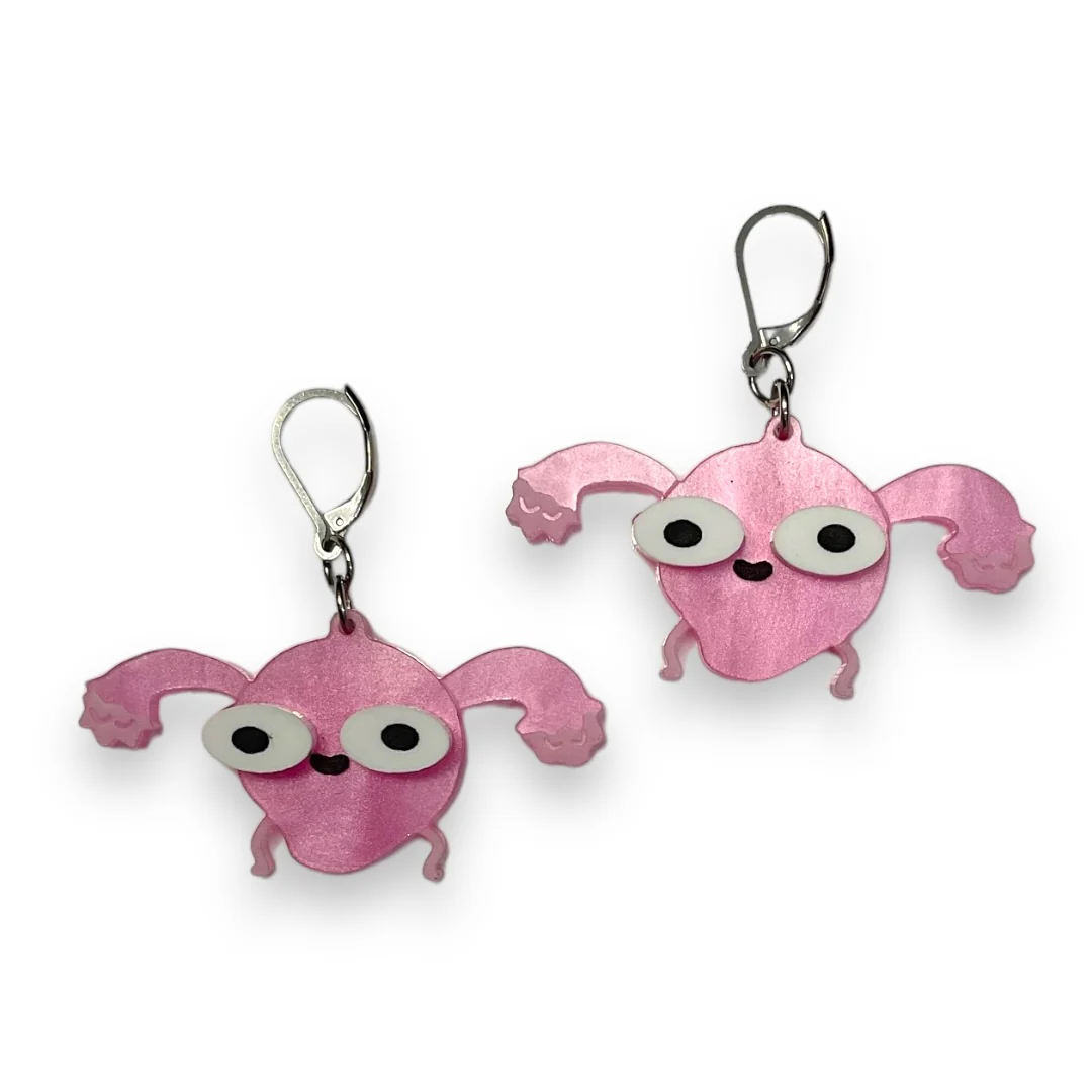 Sarah's Scribbles Uterus Earrings - Image 3